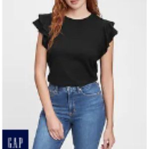 Gap Ruffle Sleeve T-Shirt